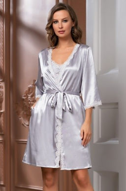 Короткий халат Mia-Mella с рукавами 3/4 - Mia-amore фото 2