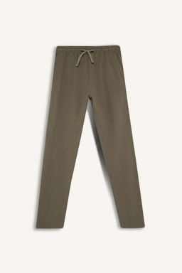 %100 Pamuk Relax Fit Rahat Kesim Yazl_k M_slin K_sa Pa_a Jogger Pantolon