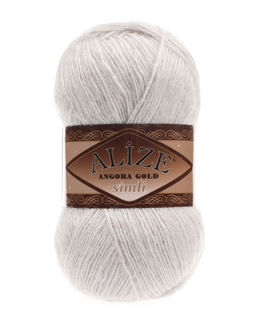 Ангора голд сим (Angora gold sim) пряжа Alize 20%шерсть 5%метанит 75%акрил 5х100г/500м фото 28