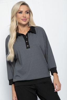 Блуза Ритм (серая) Б11274 - Lt collection фото 6