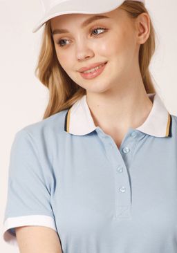 Футболка поло женская 2536 голубой