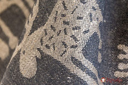 Полулен жаккард Лоси цв.серый/мокрый асфальт, ш1.6м, лен-51%, хлопок-49%, 220гр/м.кв. - Купава фото 4