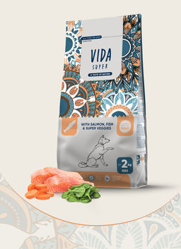 Корм Vida Super для взрослых собак средних и крупных пород с лососем, рыбой и овощами P02123001