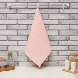 Полотенце Доляна цв. розовый 35х60 см, 100% хл., крупная вафля 220 г/м2