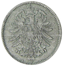 Монета 1 марка 1882 года A Германия