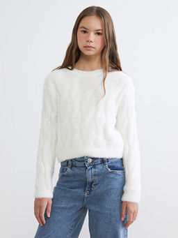 Bisiklet Yaka K?z ?ocuk Kazak