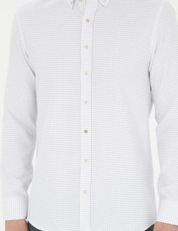 Bej Slim Fit Uzun Kollu G_mlek