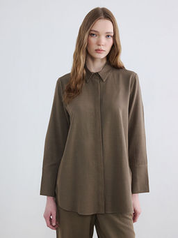 Туника женская Oversize из льна свободного кроя