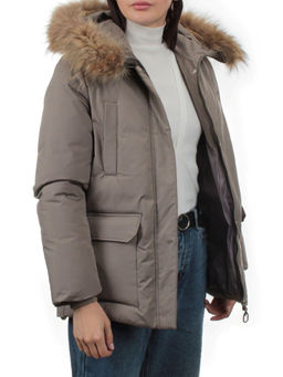 7368 GRAY/GREEN Куртка зимняя женская (200 гр. холлофайбер) - Fashion фото 7