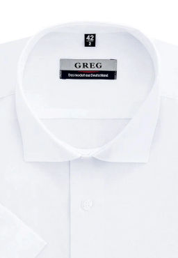 Сорочка мужская короткий рукав GREG 100/109/WHITE/ZV_V