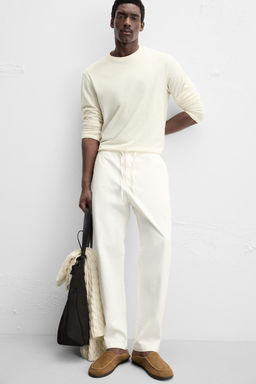REGULAR FIT JOGGER WAIST TROUSERS - Zara фото 6