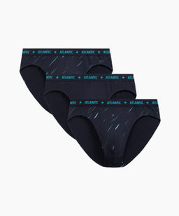 ATLANTIC 3MP-207 Трусы спорт Light - набор 3 шт. темно-синий