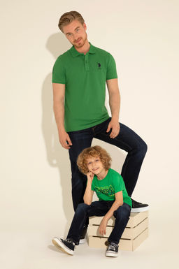 Футболка U.S. Polo Assn базовая зеленая хлопок  фото 8