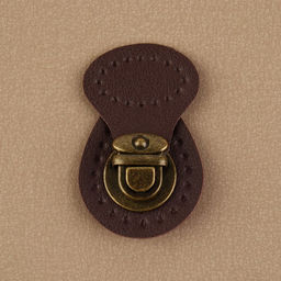 Цена за 2 шт. Застёжка для сумки, пришивная, 6 × 4 см, цвет тёмно-коричневый/бронзовый