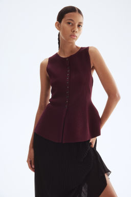 Chaleco en punto de canal? con peplum - H&m фото 3