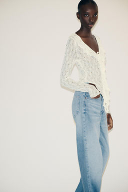 STUDDED LACE TOP - Zara фото 4