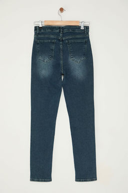 TRENDYOL MAN Ac?k Mavi Esnek Kumas T?rnakl? Destroylu Slim Fit Dar Kesim Jeans Kot Pantolon TMNSS21JE0067 - Trendyolmilla фото 13