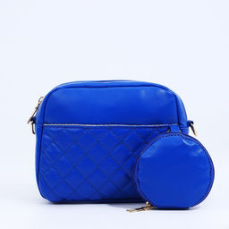 Сумка кросс-боди на молнии, цвет синий