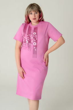 Арт. 4161 Туника женская 52-60 (5 шт) Цвет:пудра - Калинка фото 2