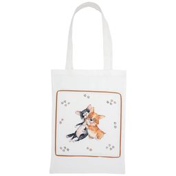 СУМКА ДРУЖБА,30Х40СМ,БЕЛЫЙ, 100% ХЛОПОК,ТВИЛ - Santalino фото 2