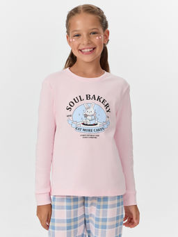 Комплект для девочек розовый с принтом soul bakeru - Mark formelle фото 4