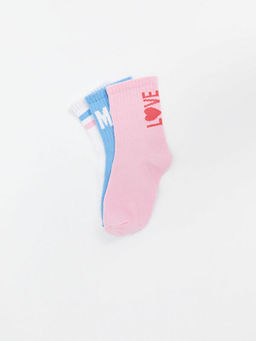 Desenli K?z ?ocuk Soket ?orap 3l? - Waikiki фото 2