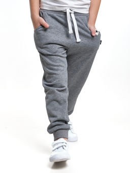 Брюки для мальчика штаны спортивные 22-0510 темно-серый меланж - Mini maxi фото 5