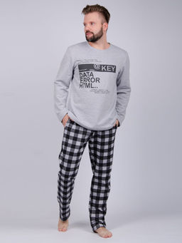 Пижама Хакер, футер начес - Малина фото 2