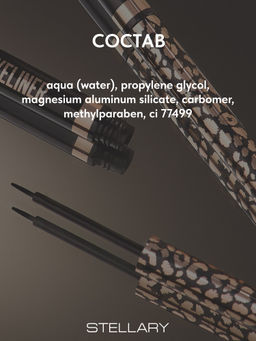 Stellary Водостойкая подводка для глаз Waterproof eyeliner Black тон 01  фото 5