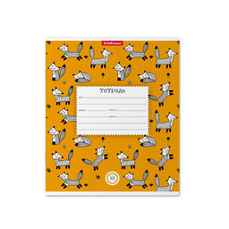 Цена за 5 шт. Тетрадь 18л. ErichKrause линия "Foxes" (49170) обложка - мелованный картон