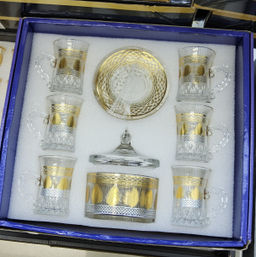 Чайный набор 12 предметов с сахарницей Лист / 282-14FGD-110 /уп 6/ восточная форма