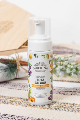 Пенка для душа гипоаллергенная Ромашка и календула - Siberina фото 3