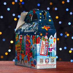 Цена за 5 шт. Подарочная коробка Праздник в городе , Баул 22 х 9 х 22 см - Simaland фото 4