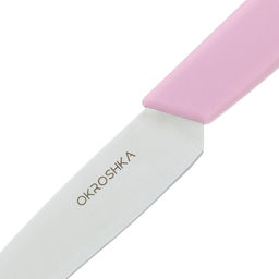 Нож для овощей OKROSHKA САЛАТ, лезвие 8 см, розовая ручка OK225P-PN-VG  фото 3