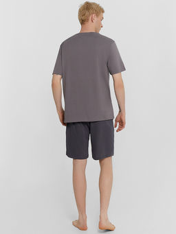 Комплект домашний мужской серый с принтом и надписью - вот, возьми, твоя зарплата - это ветка!!! - Mark formelle фото 3