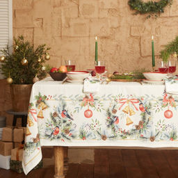 Набор салфеток сервировочных «Этель» Christmas bells, 40×40 см - 4 шт., 100% хлопок 100%, саржа 190 г/м²