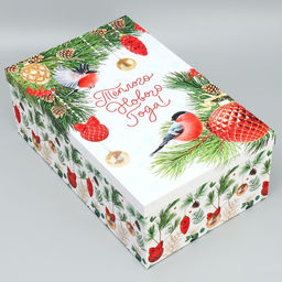 Набор новогодних подарочных коробок 15 в 1 С Новым годом!, 12?7?4 см - 46.5?30?17.5 см