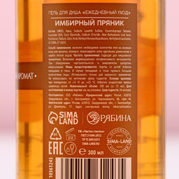 Гель для душа, 300 мл, аромат имбирного пряника, Чистое счастье  фото 4