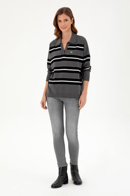 Женский свитер антрацитового цвета Неожиданная скидка в корзине - U.s. polo assn фото 4