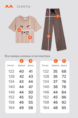 Хлопковая пижама для девочки Happyfox