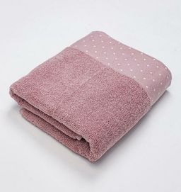 Махровое полотенце Горох Люкс-пепельная роза 50*90 см. хлопок 100%