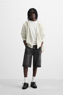 BASIC BAGGY FIT DENIM BERMUDA