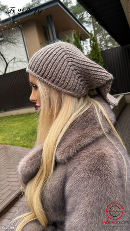 Шапка-косынка из трикотажа