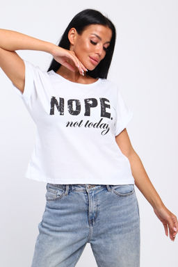 Футболка с надписью Nope, not today, Арт. 804