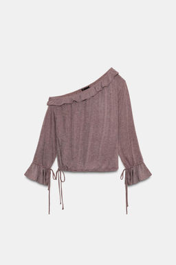 SOFT RUFFLE T-SHIRT - Zara фото 7