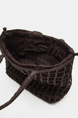 BOLSO DE MANO TRENZADO / Marr?n - Zara фото 5