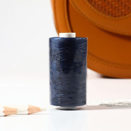 Нитки вощёные, плетёные, плоские, 210D/16, 1 мм, 50±2 м, тёмно-синие