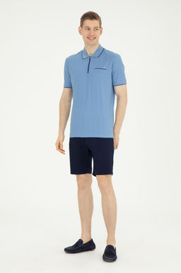 Мужские темно-синие тканые шорты