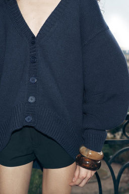 PLEATED SLEEVE KNIT CARDIGAN - Zara фото 4