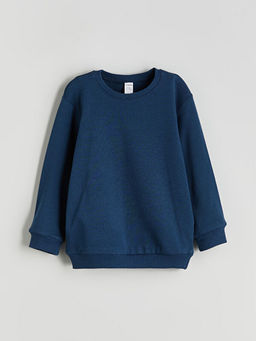 Bisiklet Yaka Basic Erkek ?ocuk Sweatshirt